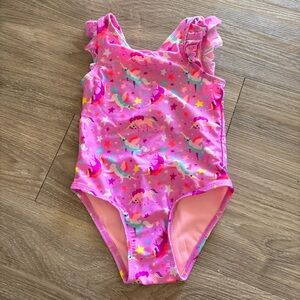 Cat & Jack Purple Unicorn Print One-Piece Swimsuit
